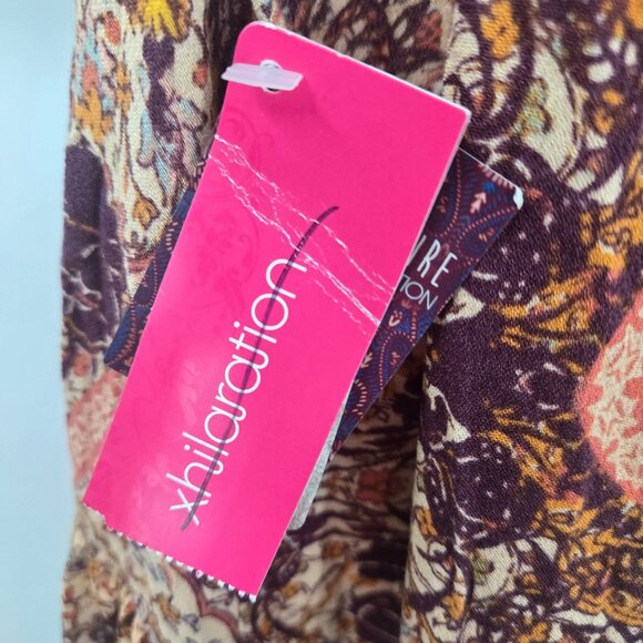 Xhilaration Orange Brown Boho Gypsy Gauze Semi-Sheer Maxi Dress Size Small - Picture 10 of 12